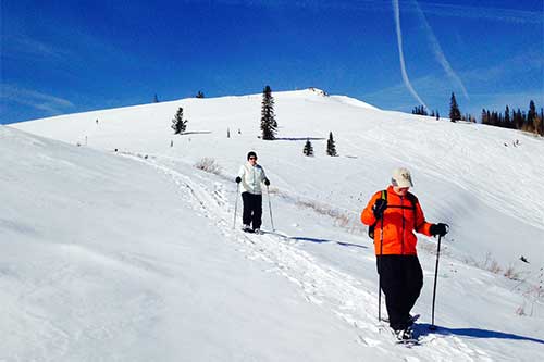 snowshoeing