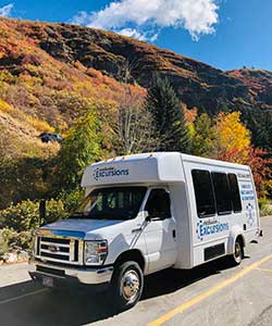 tour van in scenic Utah